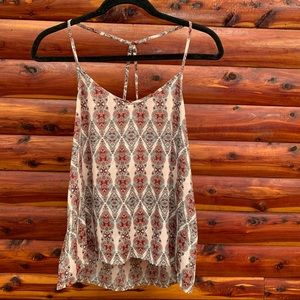 Boho print tank top. Light weight. Size S